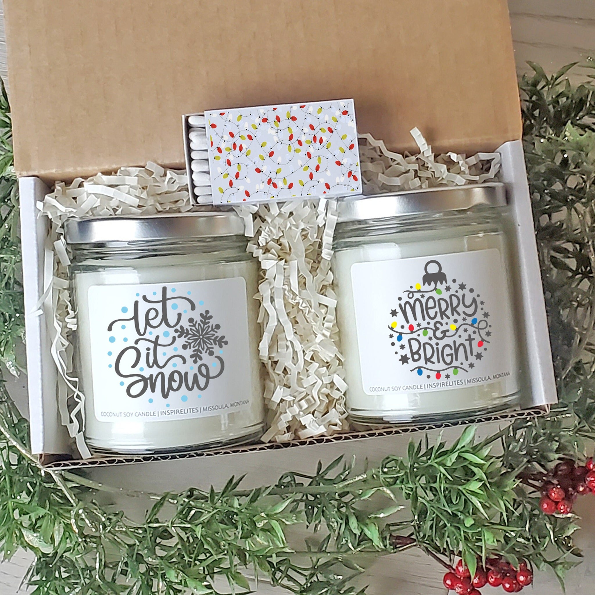 Christmas Candle Gift Box, Holiday Scented Candles Gift Set For Her, S –  InspireLites Candle Co