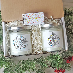 Christmas Candle Gift Box, Holiday Scented Candles Gift Set For Her, Secret Santa Gifts, Gift For Teacher Neighbor